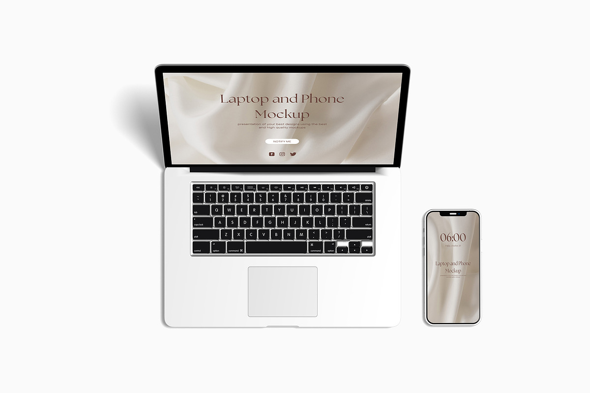 Laptop and Phone Mockups, an iPhone Mockup by zuhraabdullah (Photo 11 of 12)