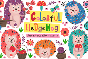 Colorful Hedgehogs Collection