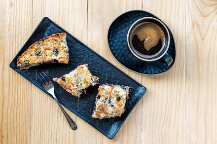 Apple Blueberry Pie and Coffee, a Background Photo by wr7 Media