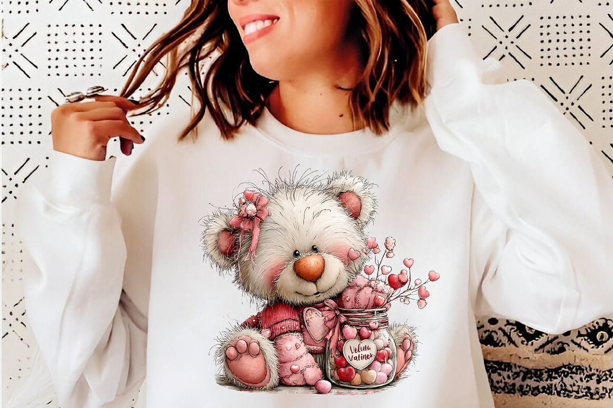 Teddy bear valentines day clipart, an Illustration by SinaCreation (Photo 10 of 11)