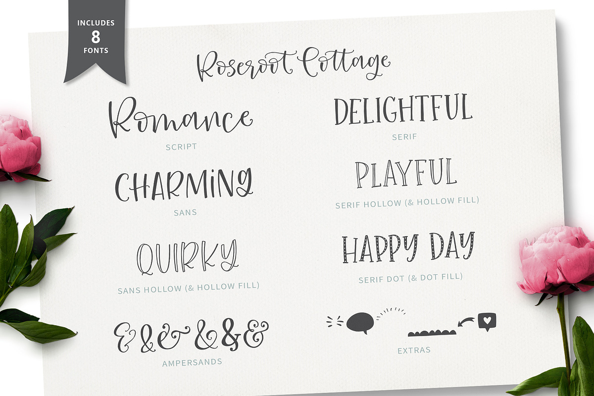 Roseroot Cottage Font Collection preview 7