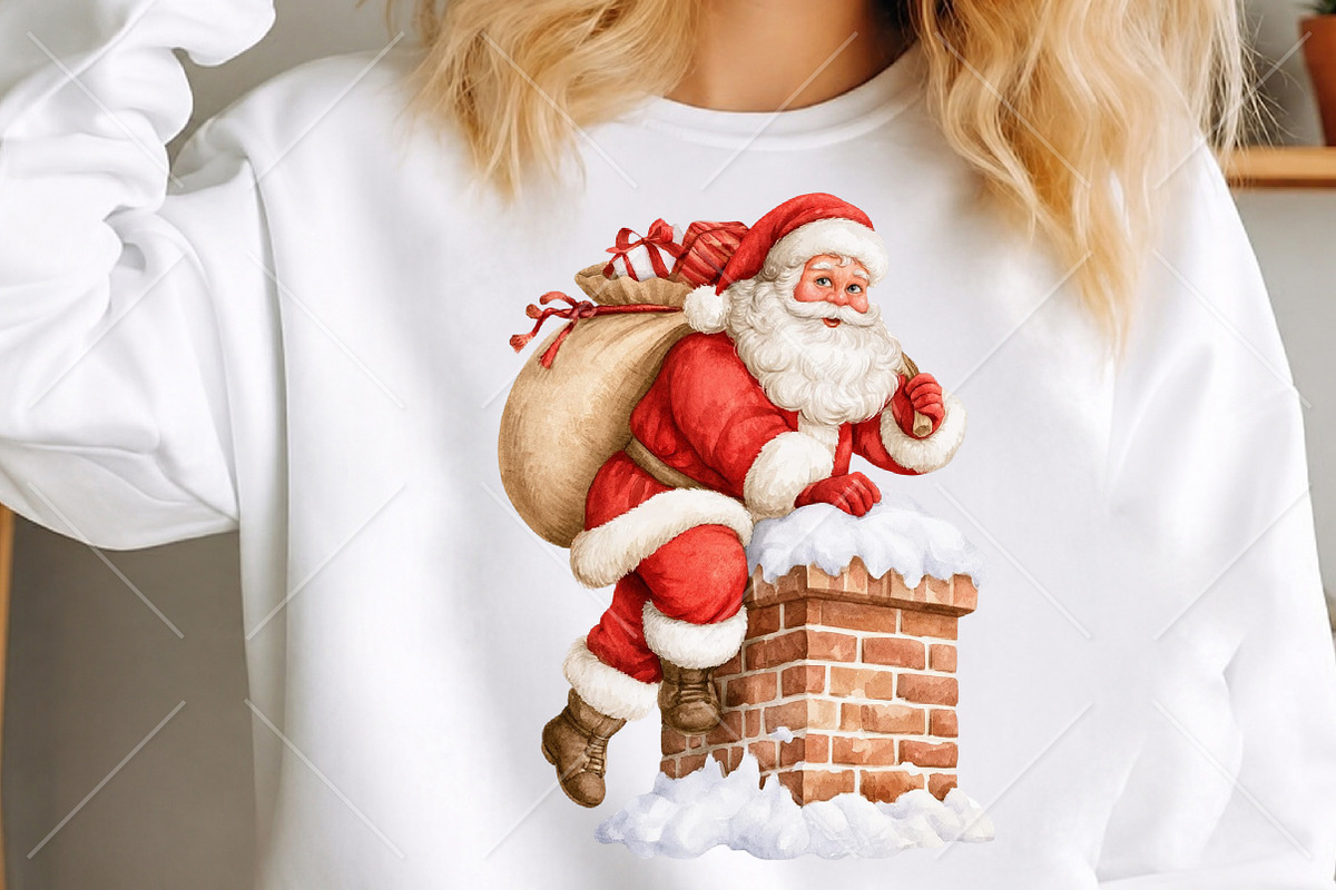 Whimsical Christmas Santa Clipart, a Seasonal Illustration by Canvas Craft (Photo 5 of 10)