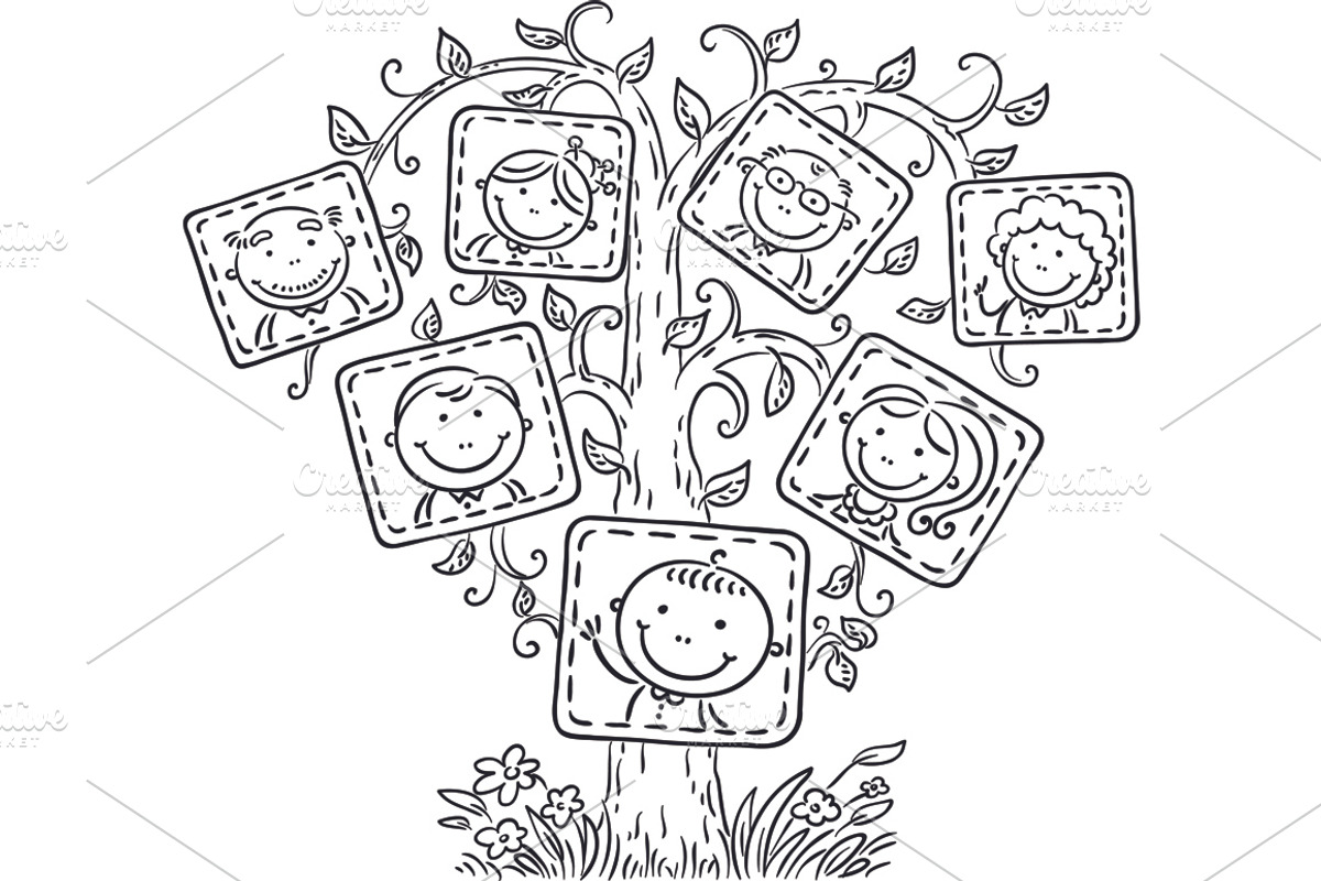 Outline cartoon kids illustration, an Illustration by Bubert Art (Photo 6 of 33)