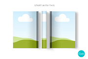 KDP Book Mockups for Canva, a Books & Magazine Mockup by Mockup Scene (Thumbnail 11 of 18)