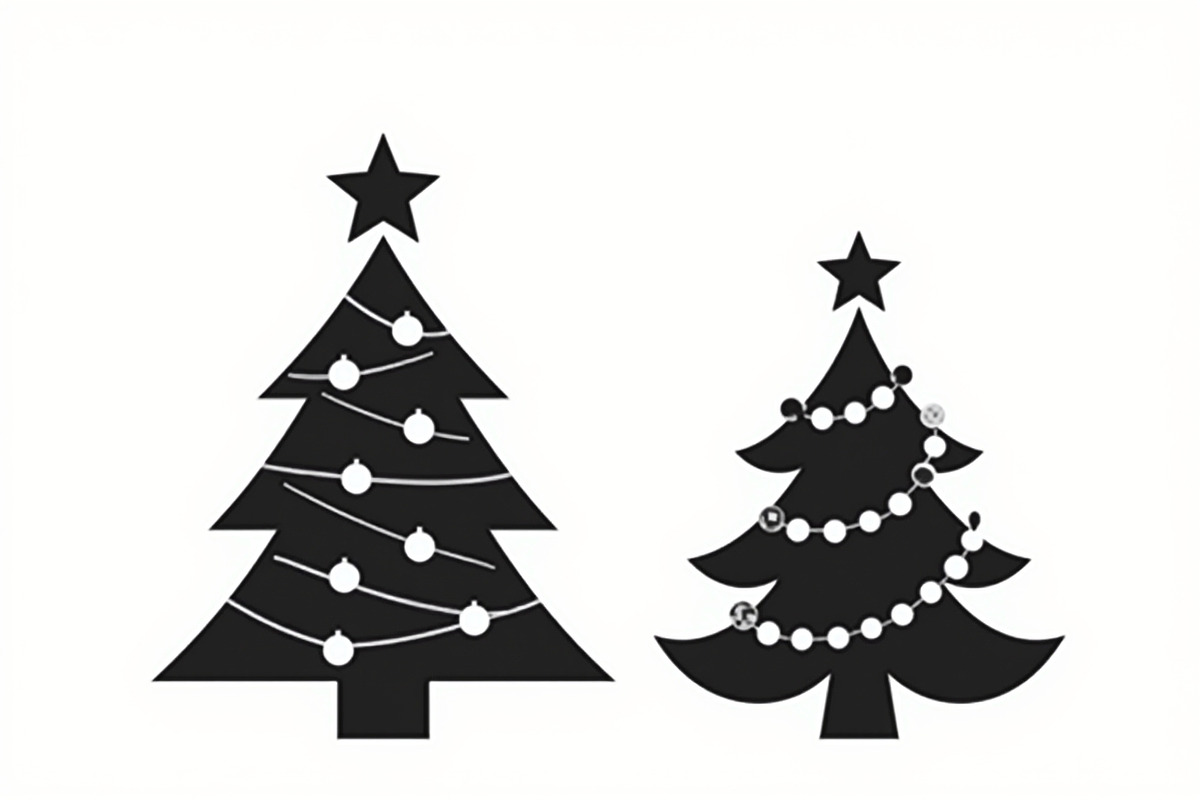 Cozy Holiday Tree Silhouette Designs, an Illustration by Gaye Art (Photo 4 of 21)