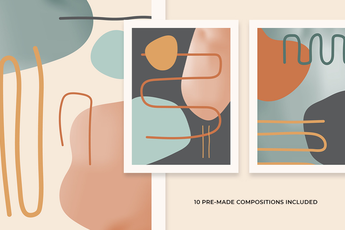 Ethereal - Organic Abstract Shapes, an Illustration by Eesome Design Studio (Photo 3 of 7)
