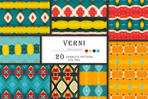 VERNI geometric seamless patterns.