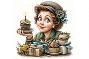 Woman Birthday Cupcake JPG, a Person Illustration by Memories By Lea (Thumbnail 13 of 17)