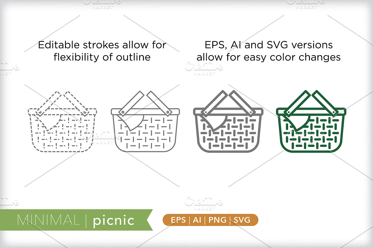 Minimal picnic icons, an Outline Icon by Picture Window