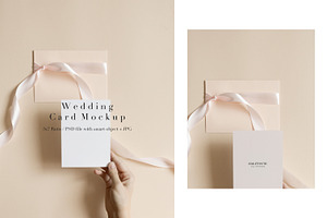 Styled Wedding Card Mockup 5x7 Ratio, a Graphic by HALFTOUNE