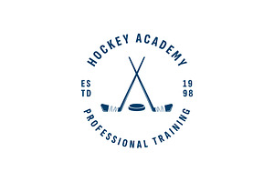 Hockey logo vector icon illustration, a Branding & Logo Template by Dyn Studio
