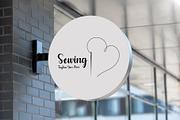 Modern Sewing & Heart Logo Template, a Branding & Logo Template by YUDesignStore (Thumbnail 3 of 8)
