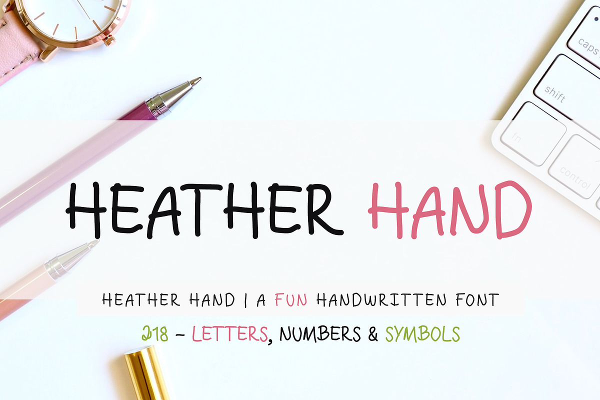 Heather - A Quirky Handwritten Font, a Handwritten Font by NordicStyleSE (Photo 1 of 5)