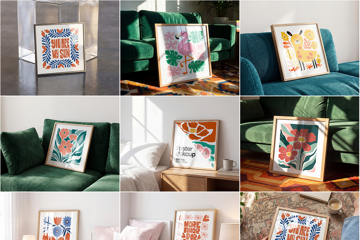 100 Square Frame Mockup Bundle, a Household Mockup by MockupShopi (Photo 12 of 16)