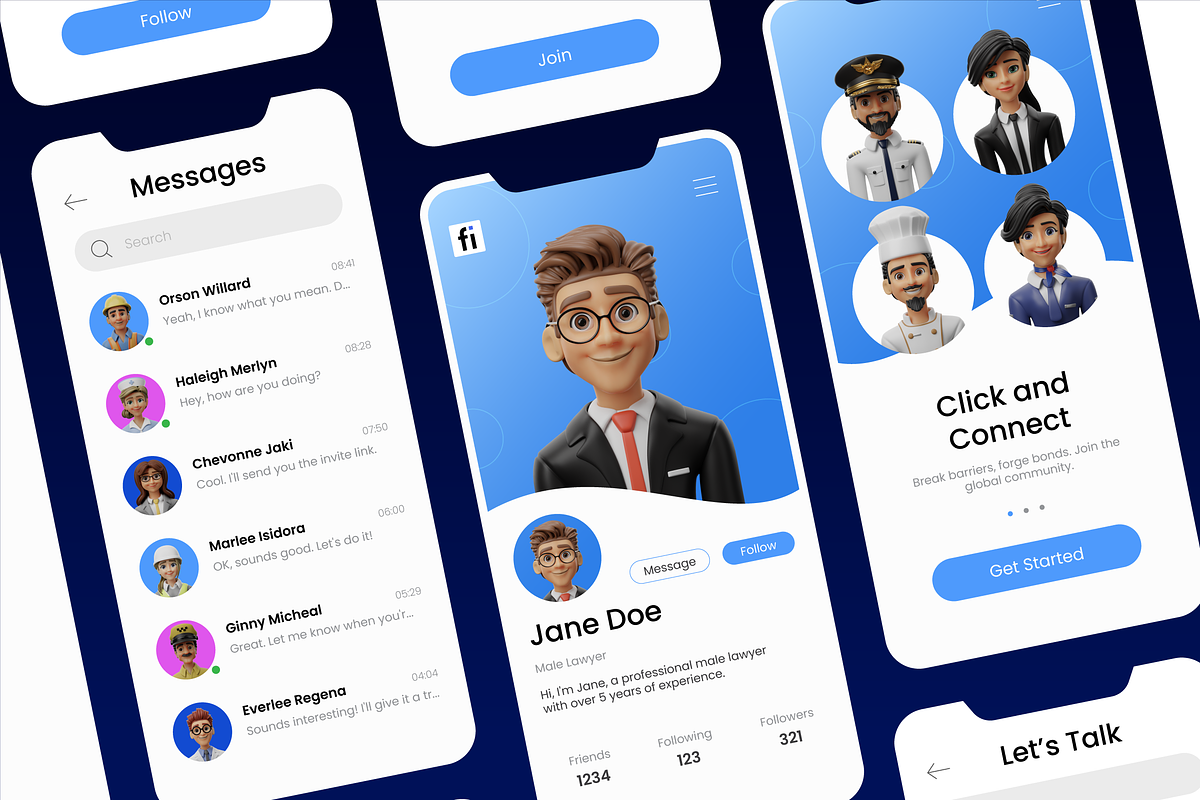 3D Character (Professions) Icon Set, a Characters & Person 3D Model by Flat Icons (Photo 6 of 8)
