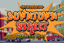 Downtown Street - Graffiti Font