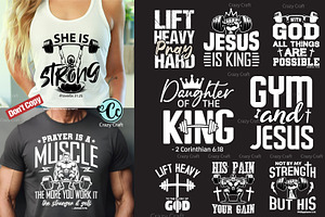 Christian Gym Svg Png Bundle