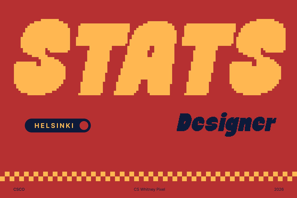 CS Whitney Pixel, a Sans Serif Font by Craft Supply Co. (Photo 2 of 8)