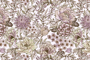 Japanese flowers patterns, a Pattern Graphic by emeraldthue (Thumbnail 7 of 9)