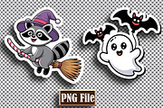 Cute Halloween Stickers Bundle, a Seasonal Illustration by protabsorkar11 (Thumbnail 2 of 6)