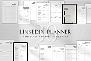 Digital Canva LinkedIn Planner, a Stationery Template by BRANDcontent (Thumbnail 1 of 6)