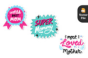 Mother’s Day Vector Stickers Bundle, an Object Graphic by Peacock_design (Thumbnail 5 of 8)