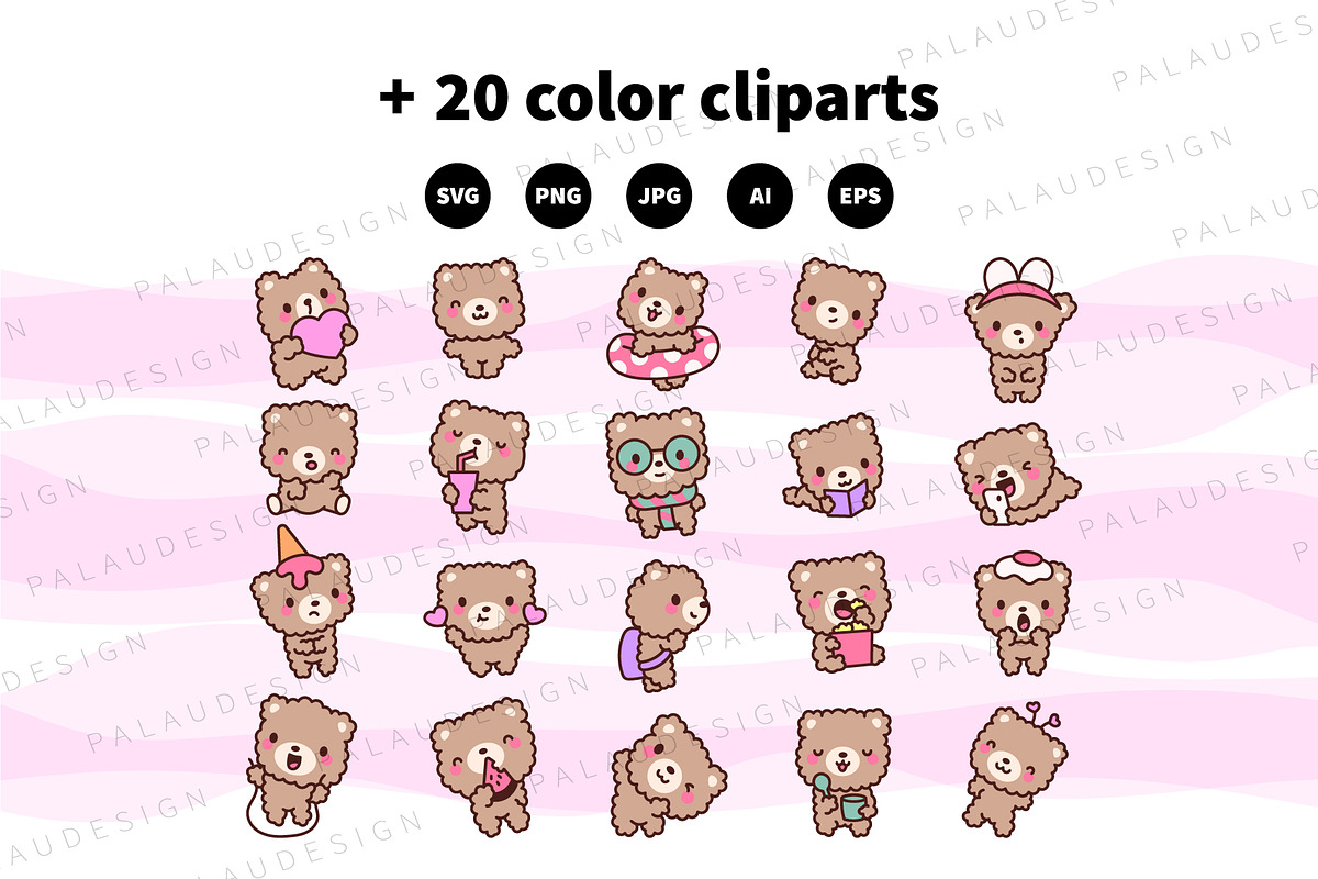 Cute Kawaii Teddy Bear Character, an Animal Illustration by Palau (Photo 10 of 12)