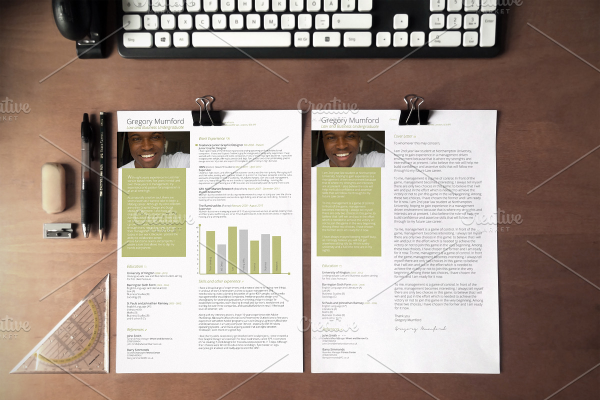 The Executive CV + Cover Letter, a Resume Template by Valeur Design (Photo 3 of 6)
