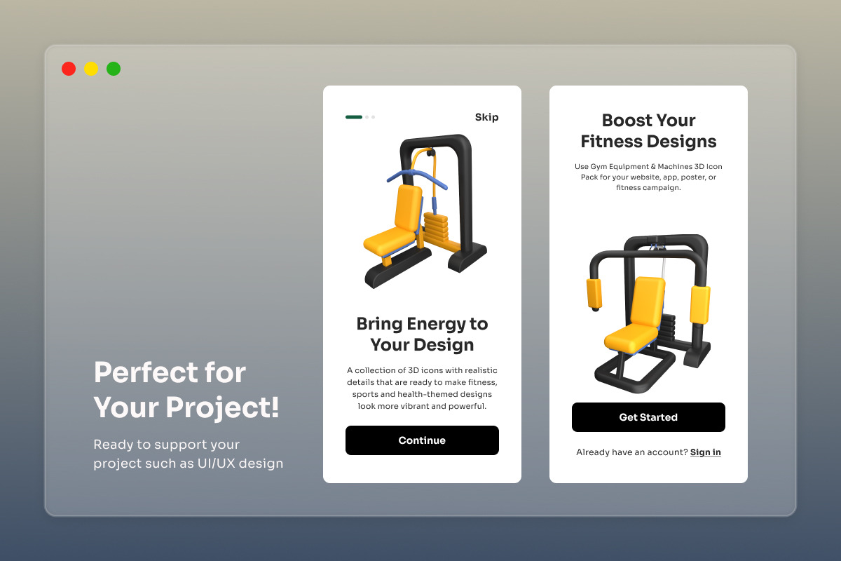 Gym Equipment 3D Icon Pack, a Healthcare Illustration by twinstd (Photo 4 of 7)