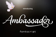 Ambassador, a Script Font by Byuly Ayika (Thumbnail 1 of 8)