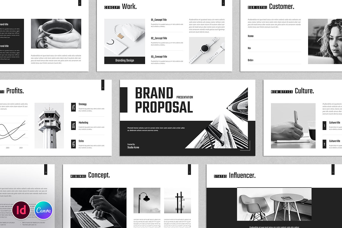Brand Proposal Presentation Template, a Presentation Template by TemplatesForest (Photo 1 of 3)