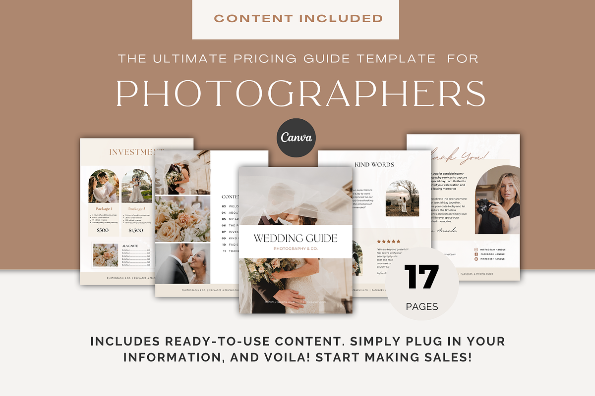 Photographer Pricing Guide Template, a Marketing Template by Gebers Marketing & Design (Photo 1 of 5)
