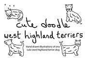 Cute doodle West Highland Terriers, an Animal Illustration by Liz Pengilley Studio (Thumbnail 1 of 4)