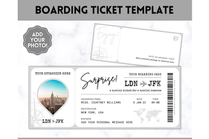 Boarding Pass Template, EDITABLE