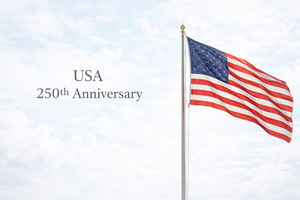 USA independence day flag with text, a Photo by Dvoevnore photos