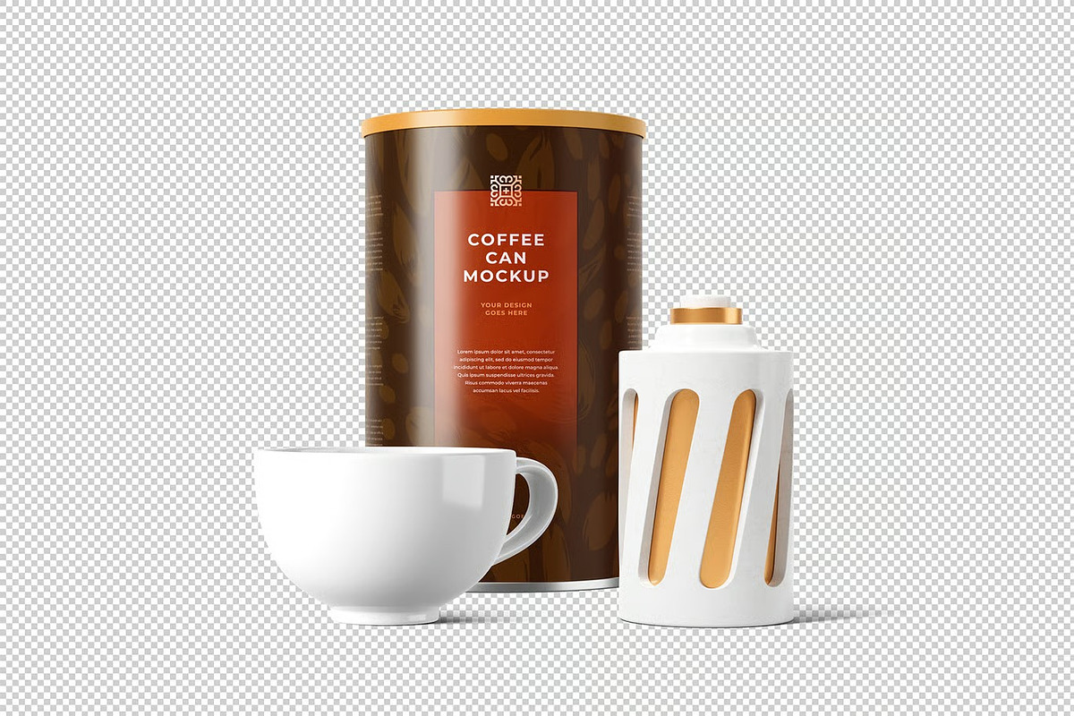 Coffee Can Mockup, a Product Mockup by zpackcreative (Photo 3 of 4)