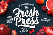 Fresh Press Intro offer -50% off!, a Script Font by Fenotype (Thumbnail 1 of 10)