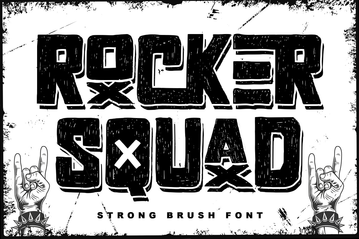 Rocker Squad, a Sans Serif Font by Letterara (Photo 1 of 6)