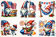 4th Of July gnomes Sublimation Clipa, an Illustration by Rose Art (Thumbnail 2 of 7)