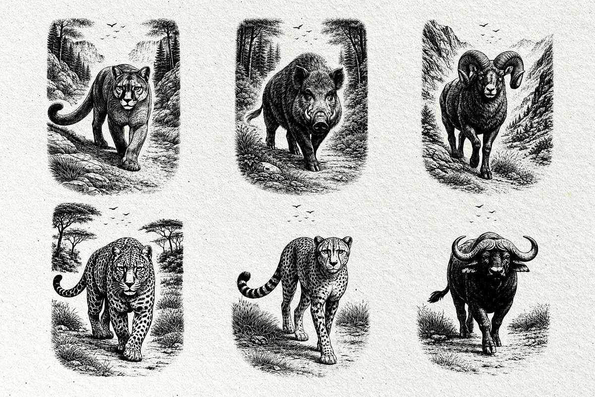 Wild Animals SVG Graphics, an Animal Illustration by DENIDigitalArtSudio (Photo 4 of 5)