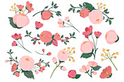 Rose Garden Floral Vectors, an Illustration by Amanda Ilkov (Thumbnail 2 of 3)
