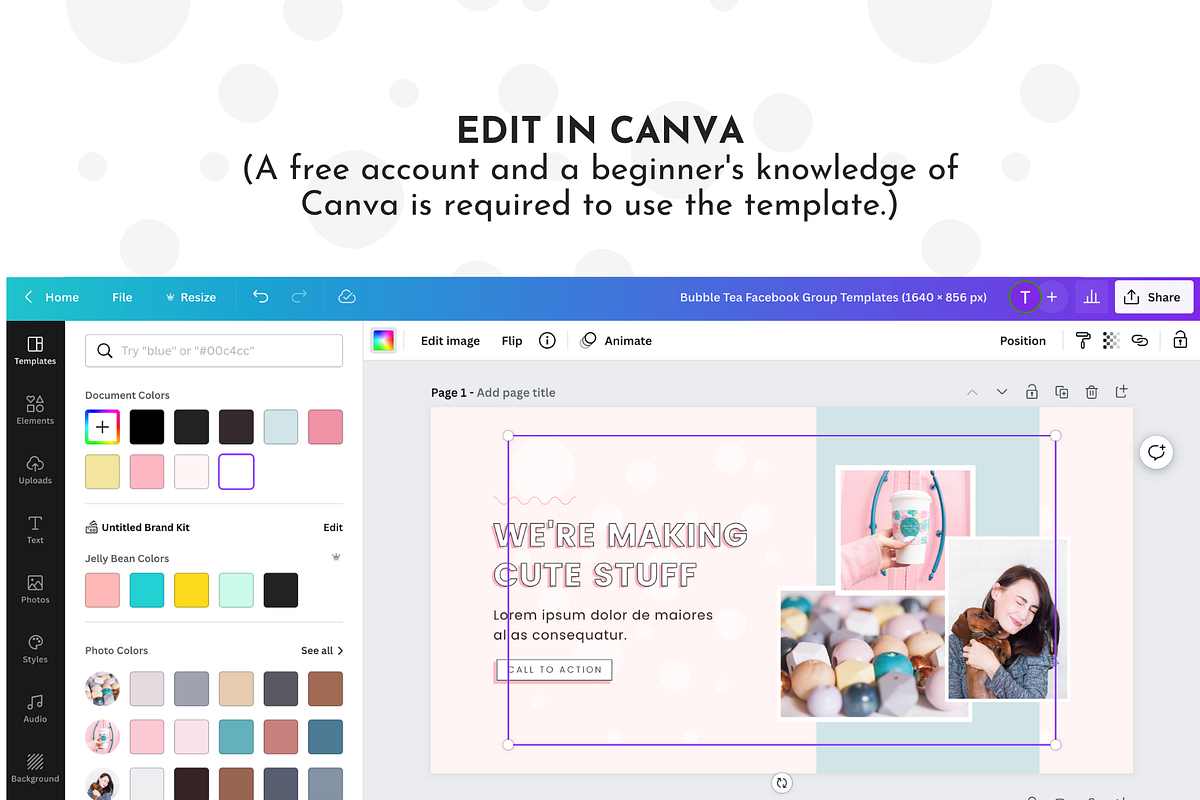 Facebook Template Blue Pastel Canva, a Social Media Template by ltsdesigns (Photo 5 of 5)