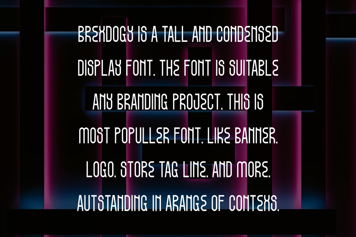 Brexdogy - Tall & Sans Font, a Sans Serif Font by QR Design Studio (Photo 4 of 6)