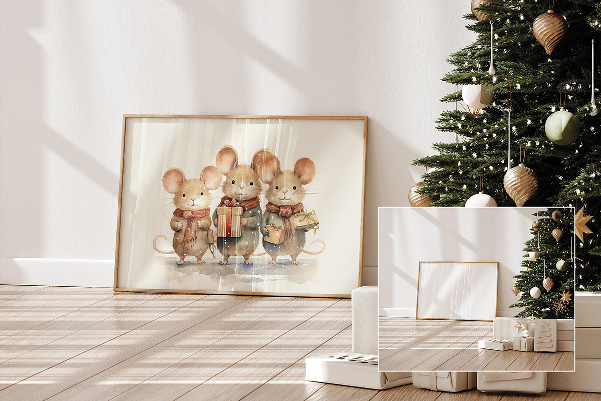 Christmas Frame Mockup Bundle, a Household Mockup by Artjafara (Photo 3 of 9)