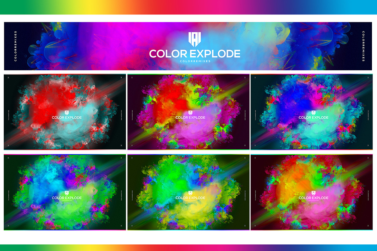Color Explode Abstract PSD Artwork, a Social Media Template by angelicafx (Photo 2 of 5)