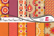 Poppy Hues Digital Paper Pack, a Pattern Graphic by InkBite Designs (Thumbnail 1 of 3)