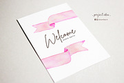 Watercolor Banner pink purple 094, a Graphic by Drawberx (Thumbnail 5 of 6)