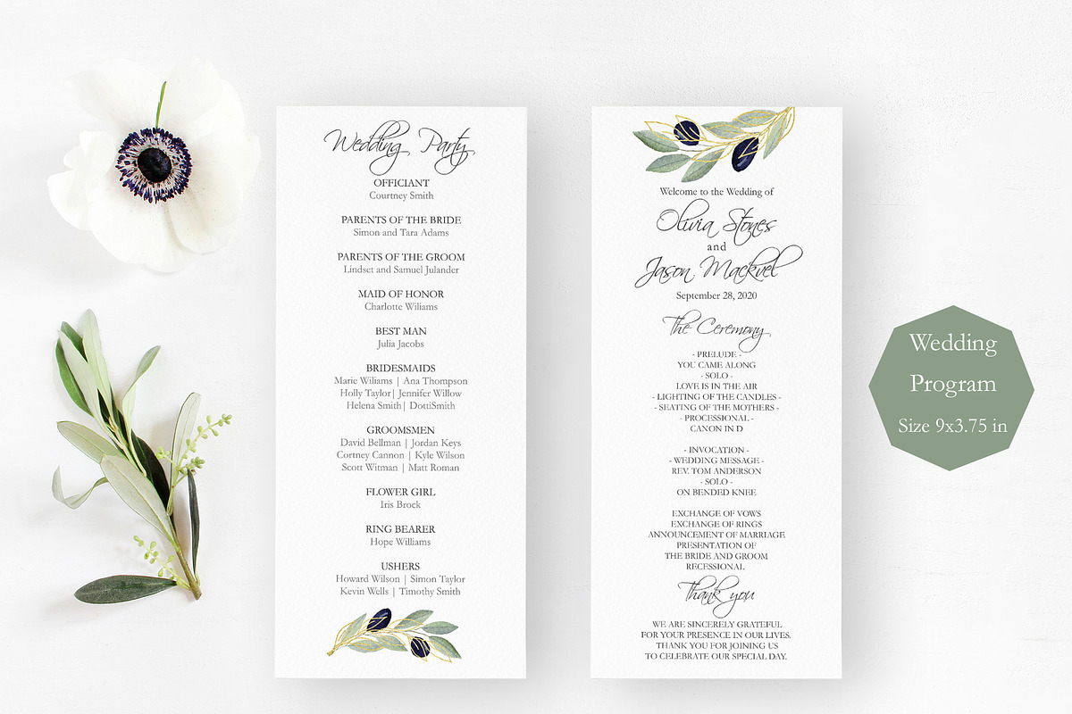 Greenery Wedding Invitation Suite, an Invitation Template by SunRayArtDesigns (Photo 9 of 14)