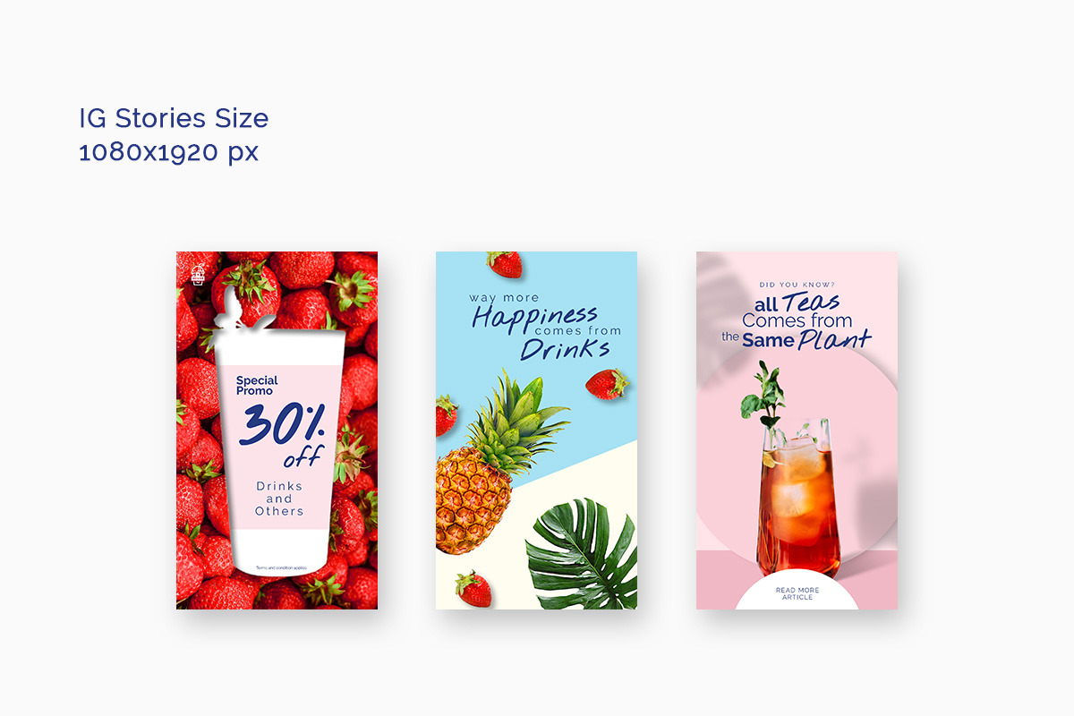 Organic Beverages Instagram Stories, a Social Media Template by Louds Studio (Photo 3 of 7)