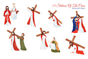 The Fourteen Stations Of The Cross, a Person Illustration by s.yanyeva (Thumbnail 2 of 4)